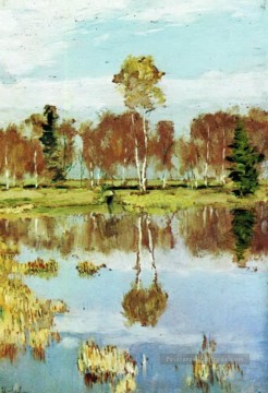 Rivières et ruisseaux œuvres - automne 1895 Paysage de la rivière Isaac Levitan